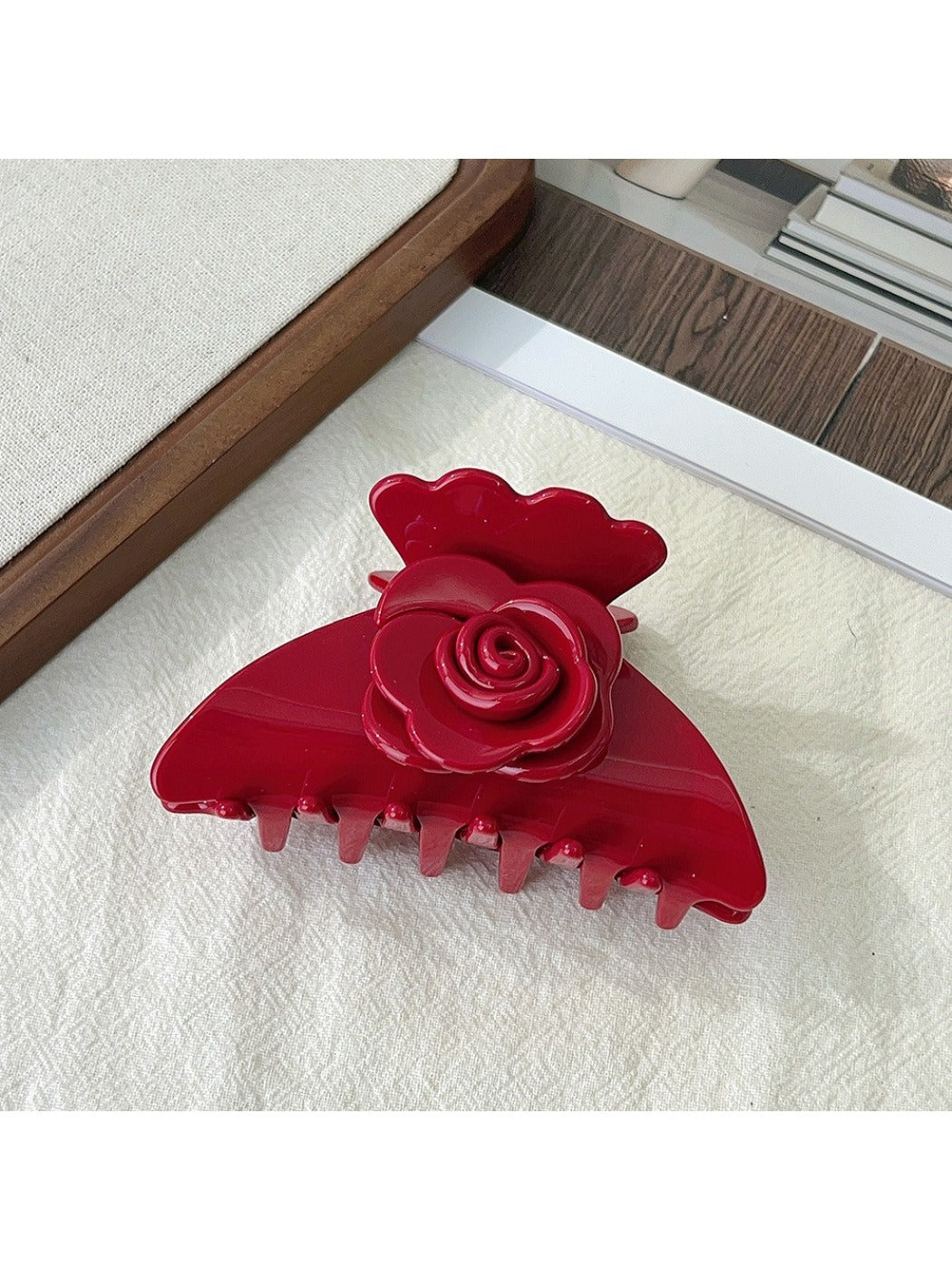 Beau - Acetate Rose Flower Shaped Hair Clip