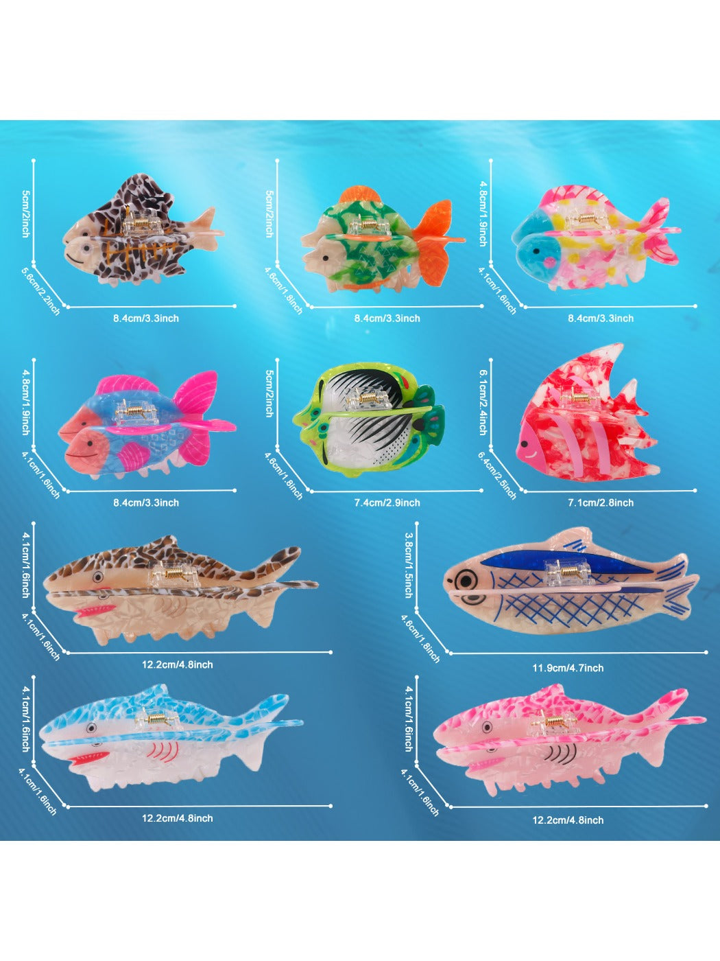 Beau - Ocean Animal Fun Hair Clips