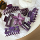 Beau - Marbled Glossy Plastic Hair Claw Clip