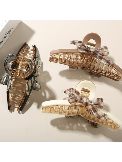 Beau - Chic Solid Color Crisscross Hair Claw Clip
