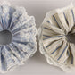Gifty - Striped Lace Embroidered Layered Scrunchie