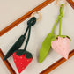 Keypus - Strawberry Artificial Leather Alloy Keychain
