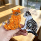 Beau - Playful Cat Silhouette Design Claw Clip
