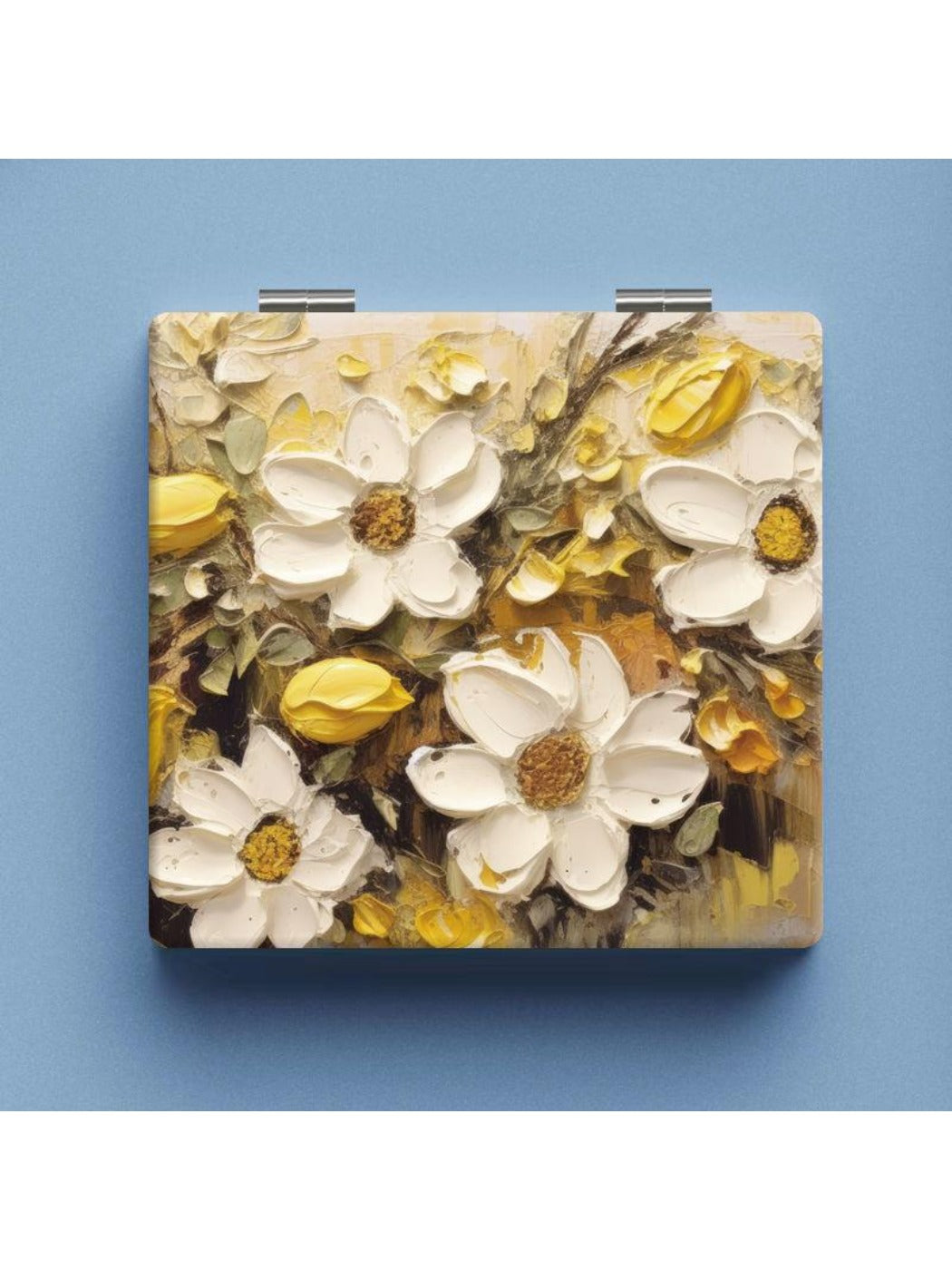 Mirroray - Oil Painting Floral Square Vanity Mirror