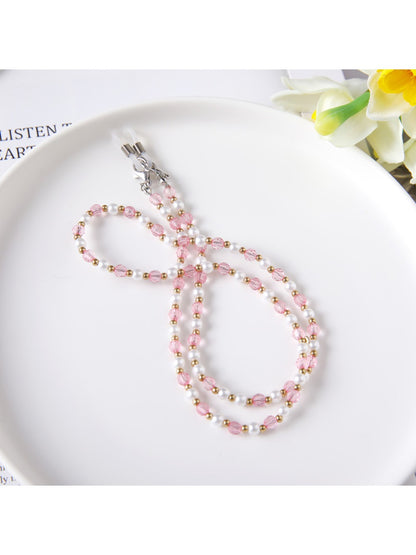 Velra - Elegant Solid Color Beaded Eyeglass Strap