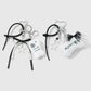 Keypus - Lace Bow Plush Bone Shape Keychain