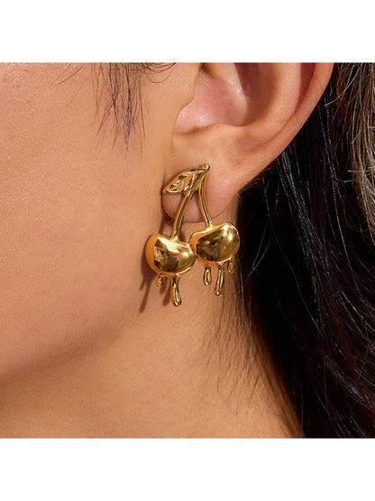 Earedge - Delicate Cherry Shaped Earrings