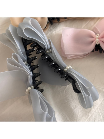 Beau - Layered Double Bow Banana Clip