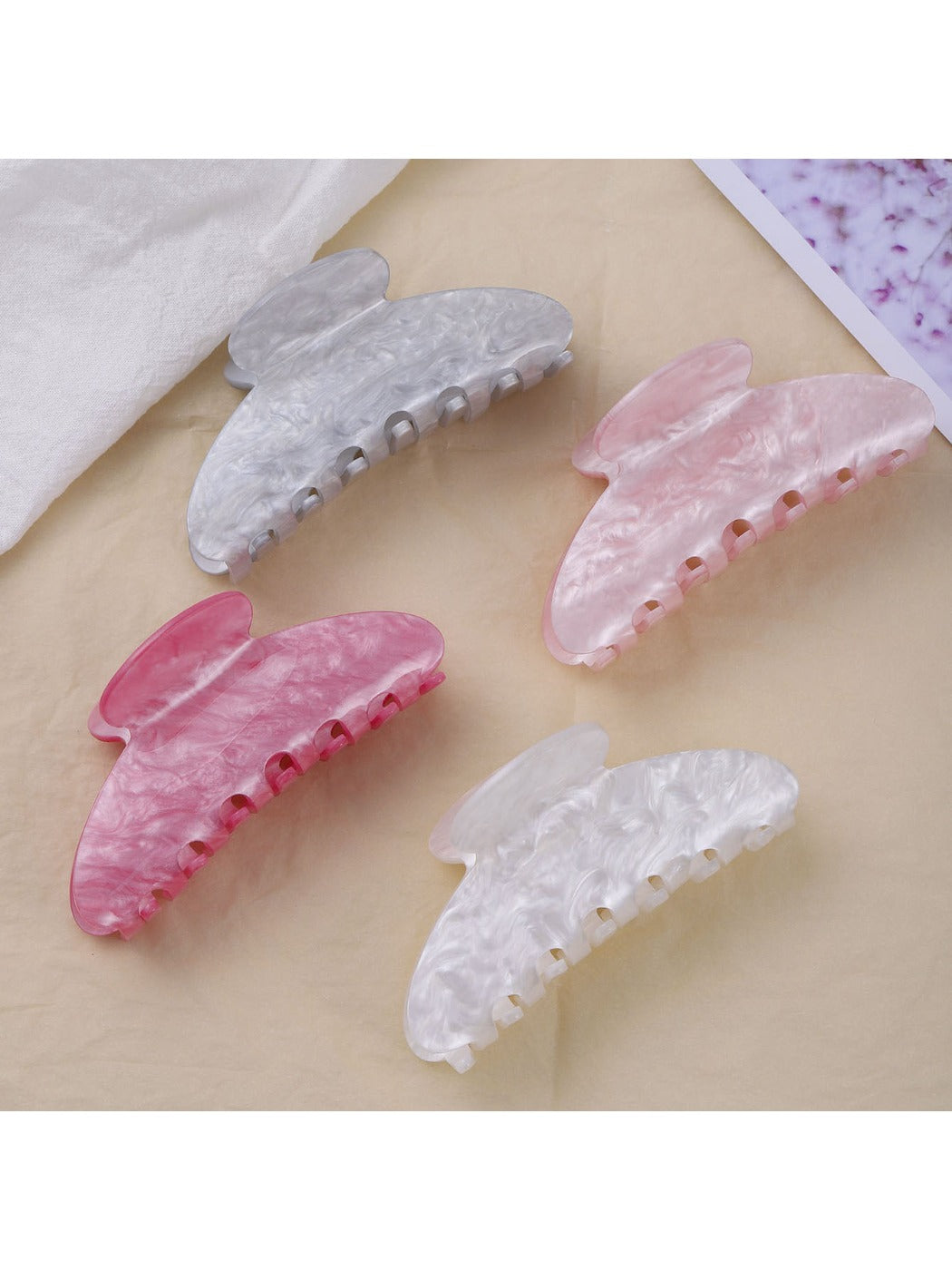 Beau - Minimalist Macaron Half Moon Claw Clip