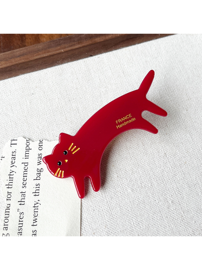 Beau - Modern Minimal Cat Acetate Duckbill Hair Clip