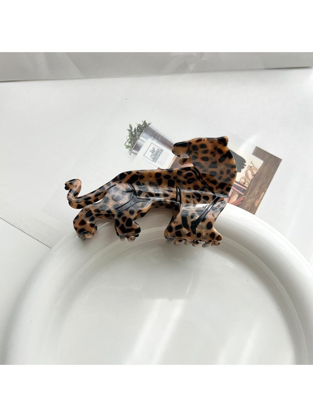 Beau - Standing Leopard Hair Clip