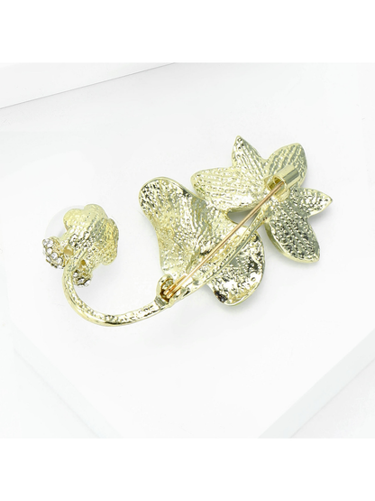 Brovia - Lotus Flower Alloy Decorative Lapel Brooch