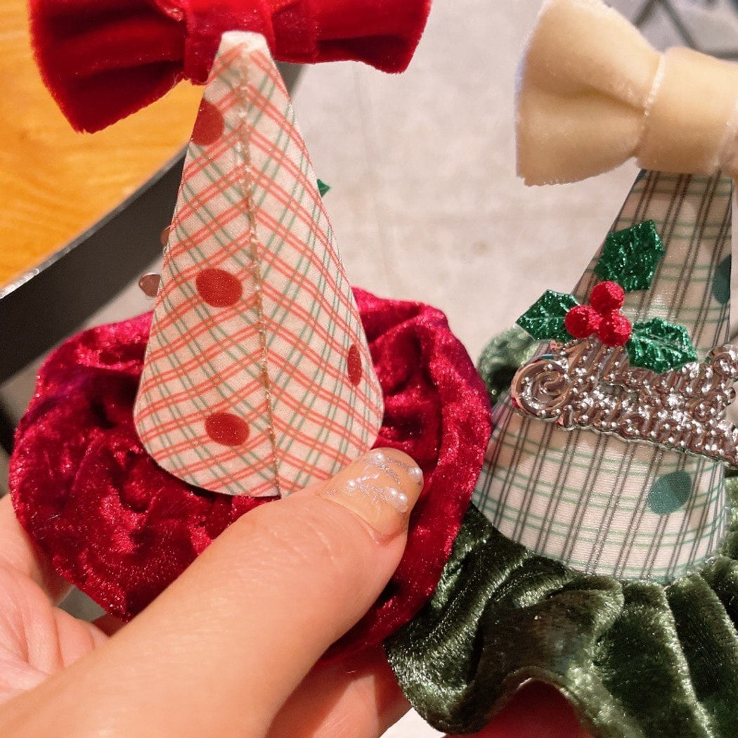 Beau - Plaid Christmas Hat Bow Hair Clip
