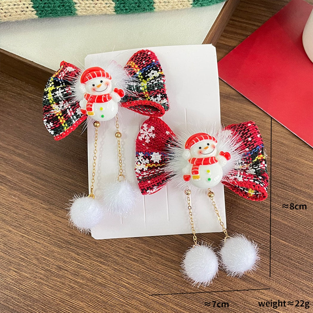 Beau - Christmas Classic Bow Bell Hair Clip