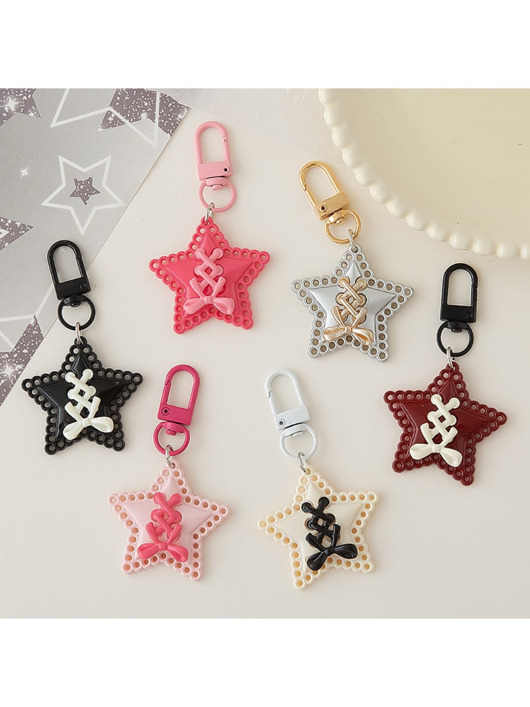 Keypus - Strap Bow Star Keychain
