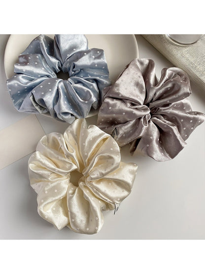 Gifty - Satin Polka-Dotted Scrunchie