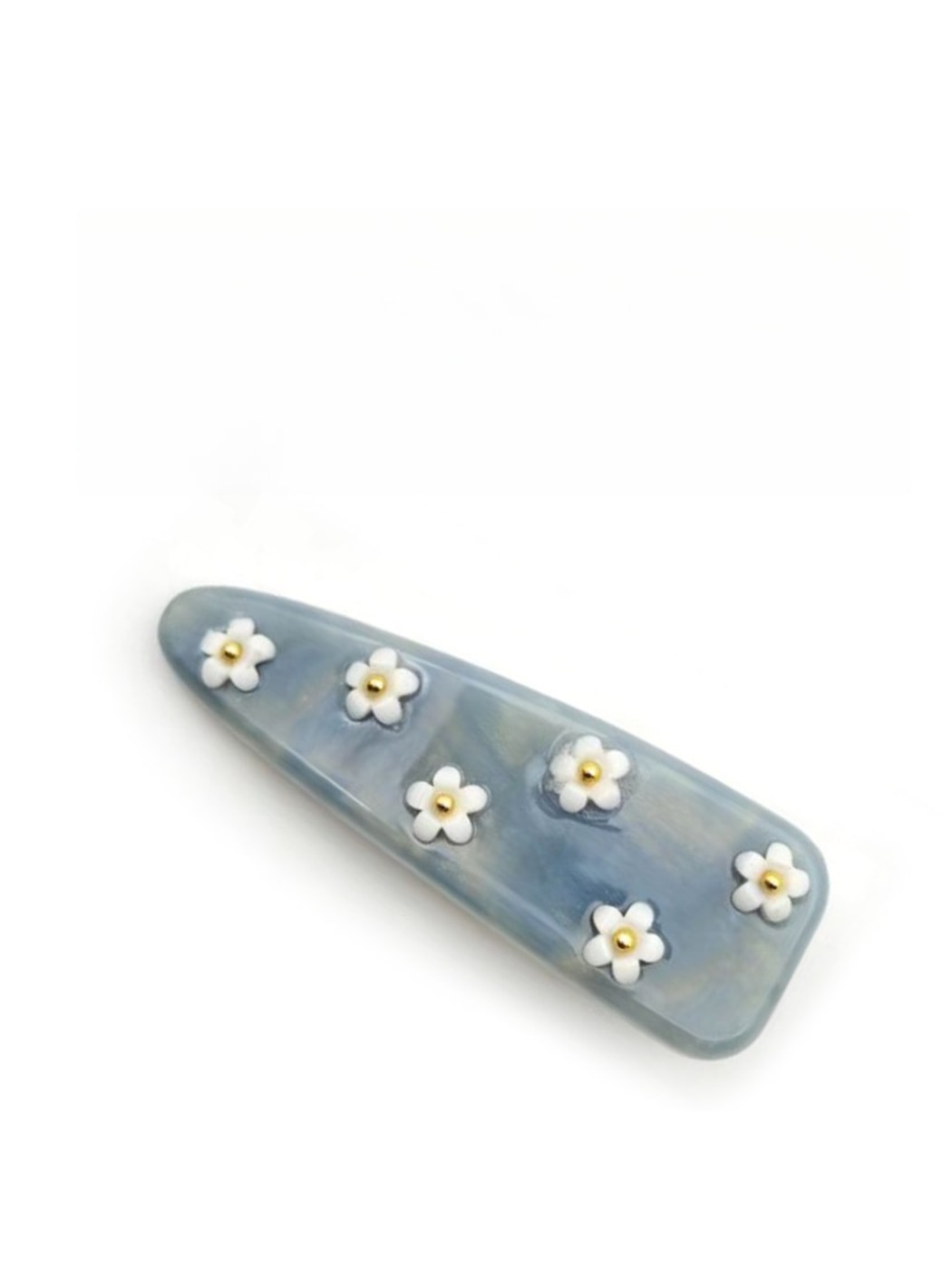 Beau - Floral Acetate Triangular Side Hair Clip
