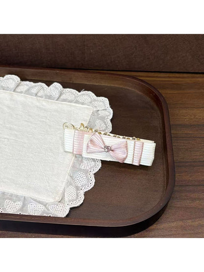 Beau - Sweet Bow Lace Trim Plastic Banana Clip