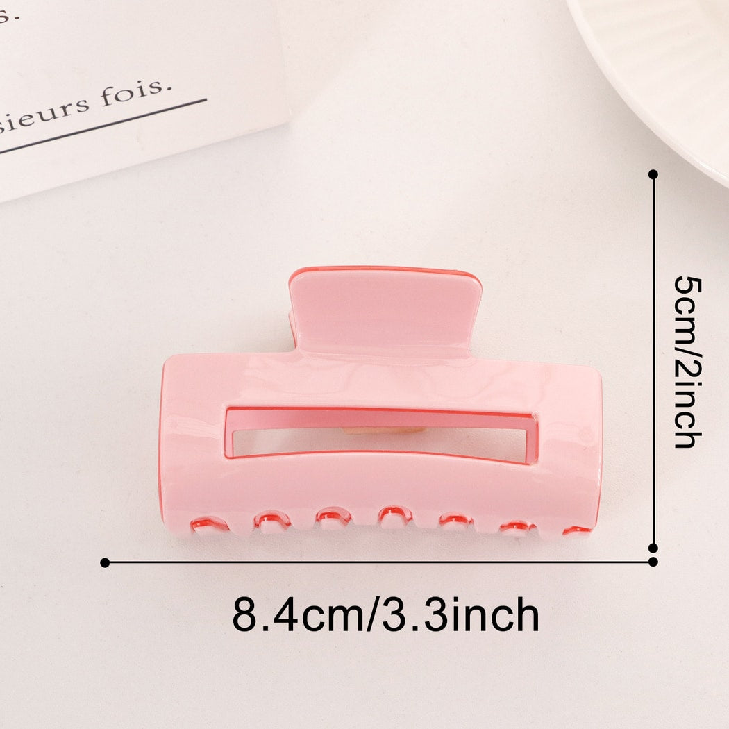 Beau - Minimalist Rectangle Openwork Claw Clip