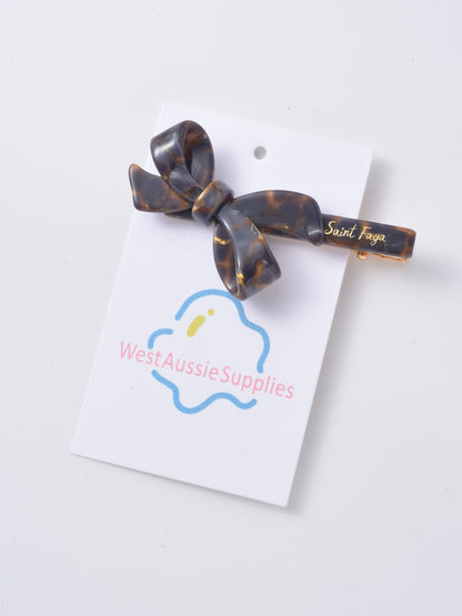 Beau - Snakeskin Pattern Bowtie Hair Clip