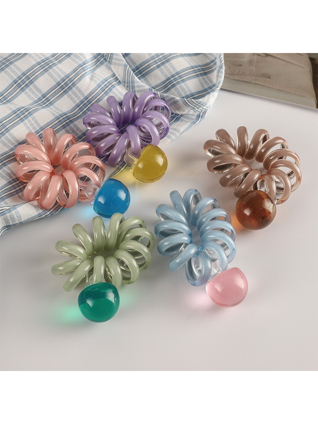 Gifty - Vintage Beaded Spiral Hair Tie