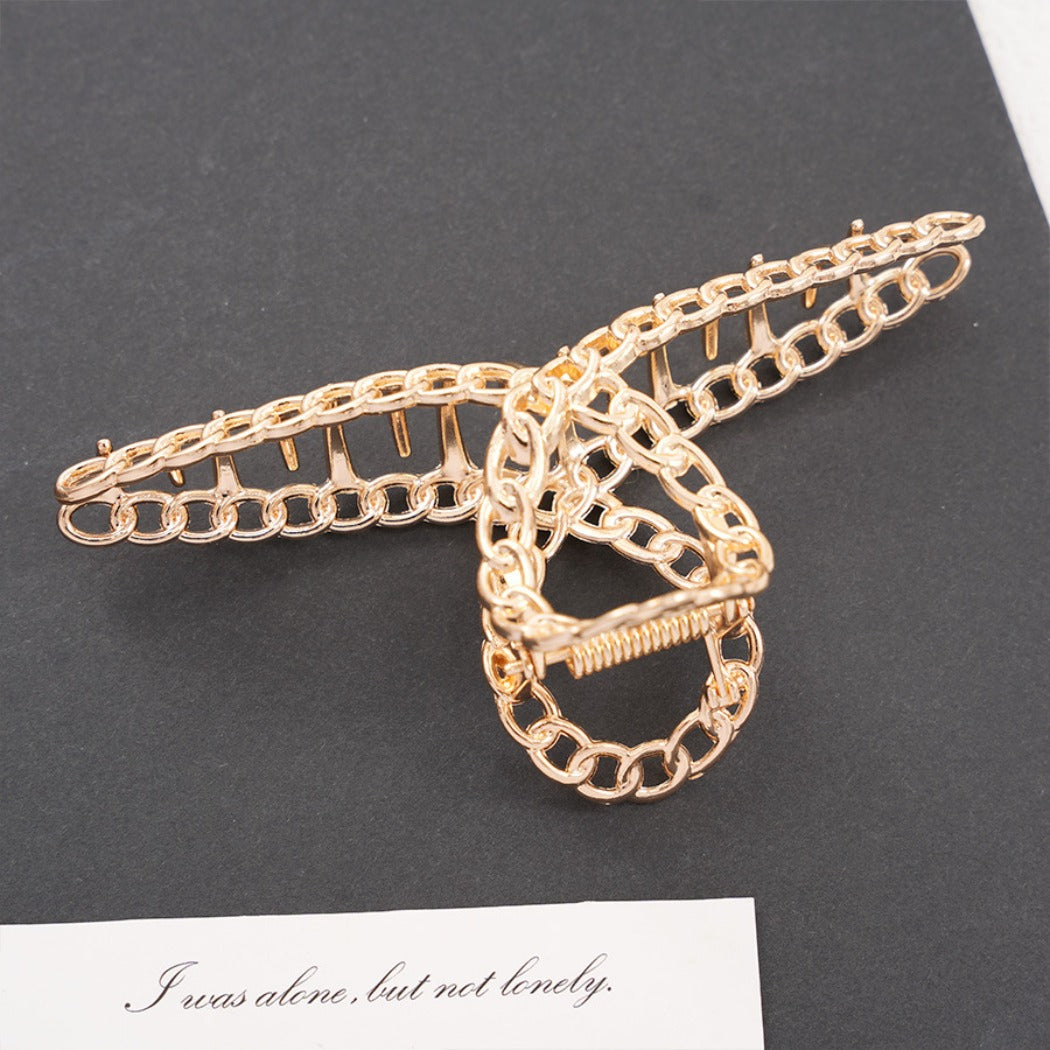 Beau - Chain-Link Open Frame Hair Claw