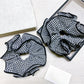 Gifty - Simple Stylish Black Checkered Scrunchie
