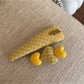 Gifty - Yellow Plaid Scrunchie Hair Clip and Headband