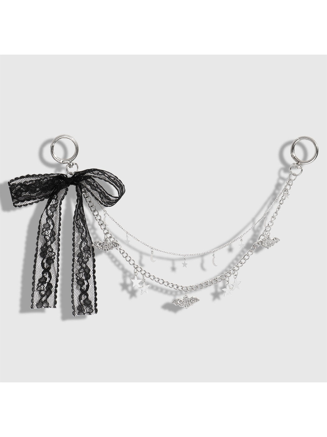 Keypus - Y2K Lace Bow Chain Bag Charm Keychain