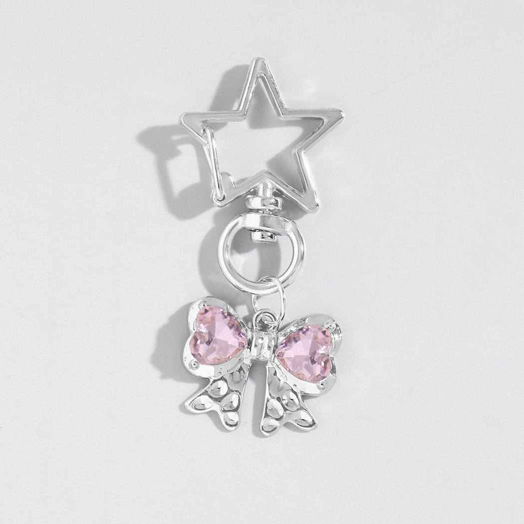Keypus - Hollow Star Bow Pendant Keychain