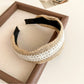 Gifty - Women's Wide Woven Lace Detail Textured Headband