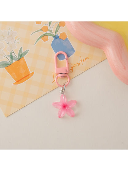Keypus - Cute Colorful Transparent Flower Shaped Keychain