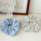 Gifty - Trendy Blue and White Striped Scrunchie