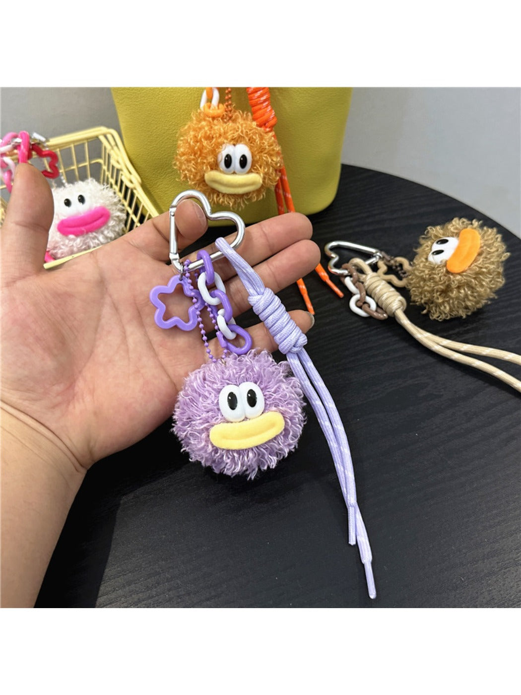 Keypus - Cute Quirky Pom Pom Keychain