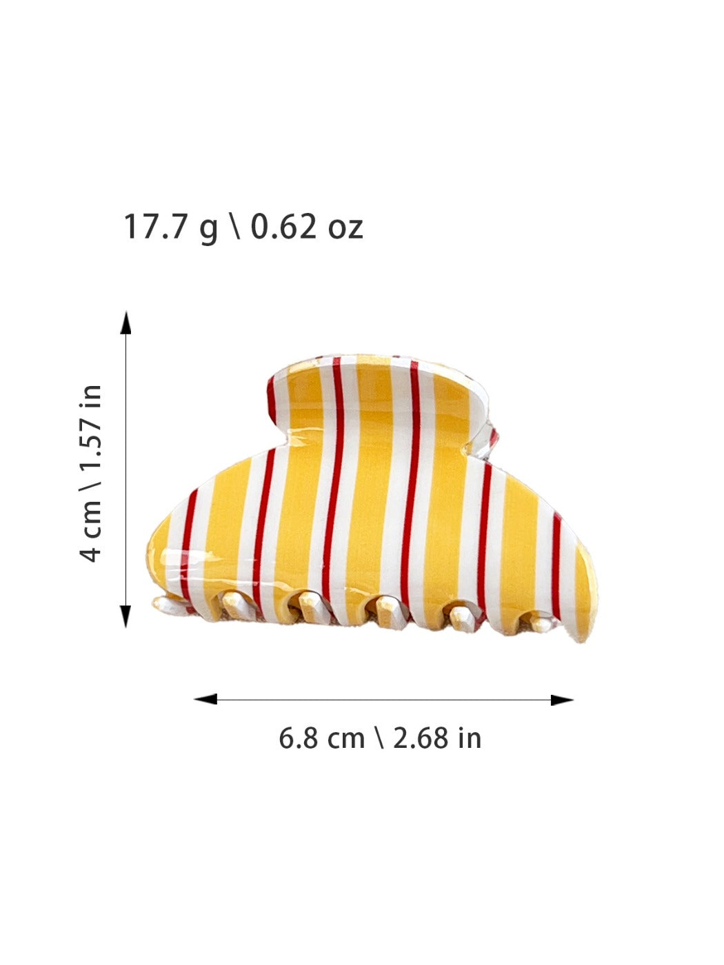 Beau - Striped PVC Sweet Style Claw Clip