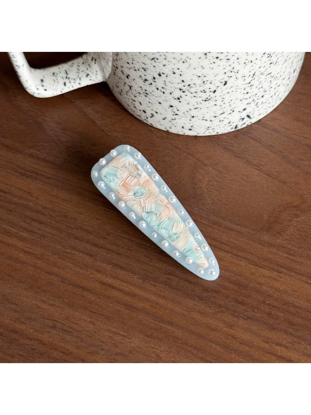 Beau - Geometric Acetate Duckbill Side Hair Clip