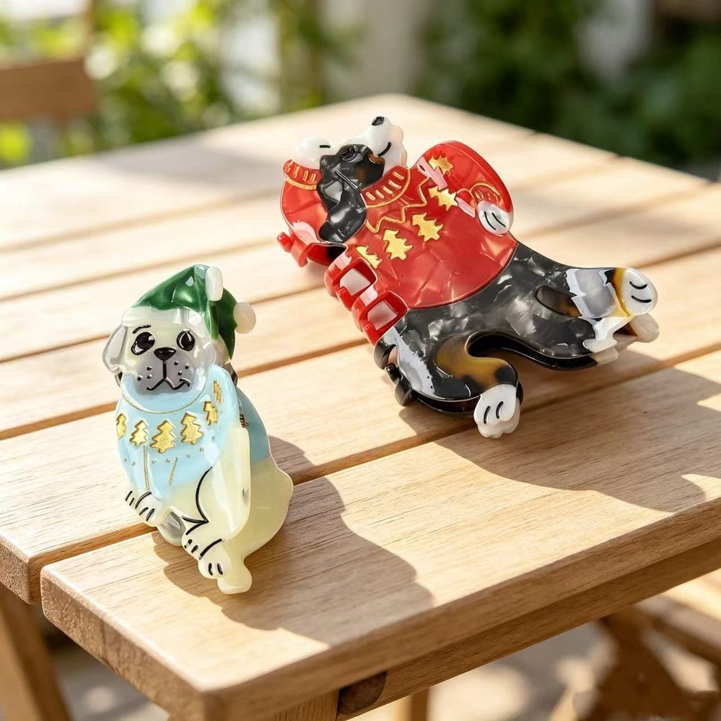 Beau - Acetate Dog Shape Animal Claw Clip