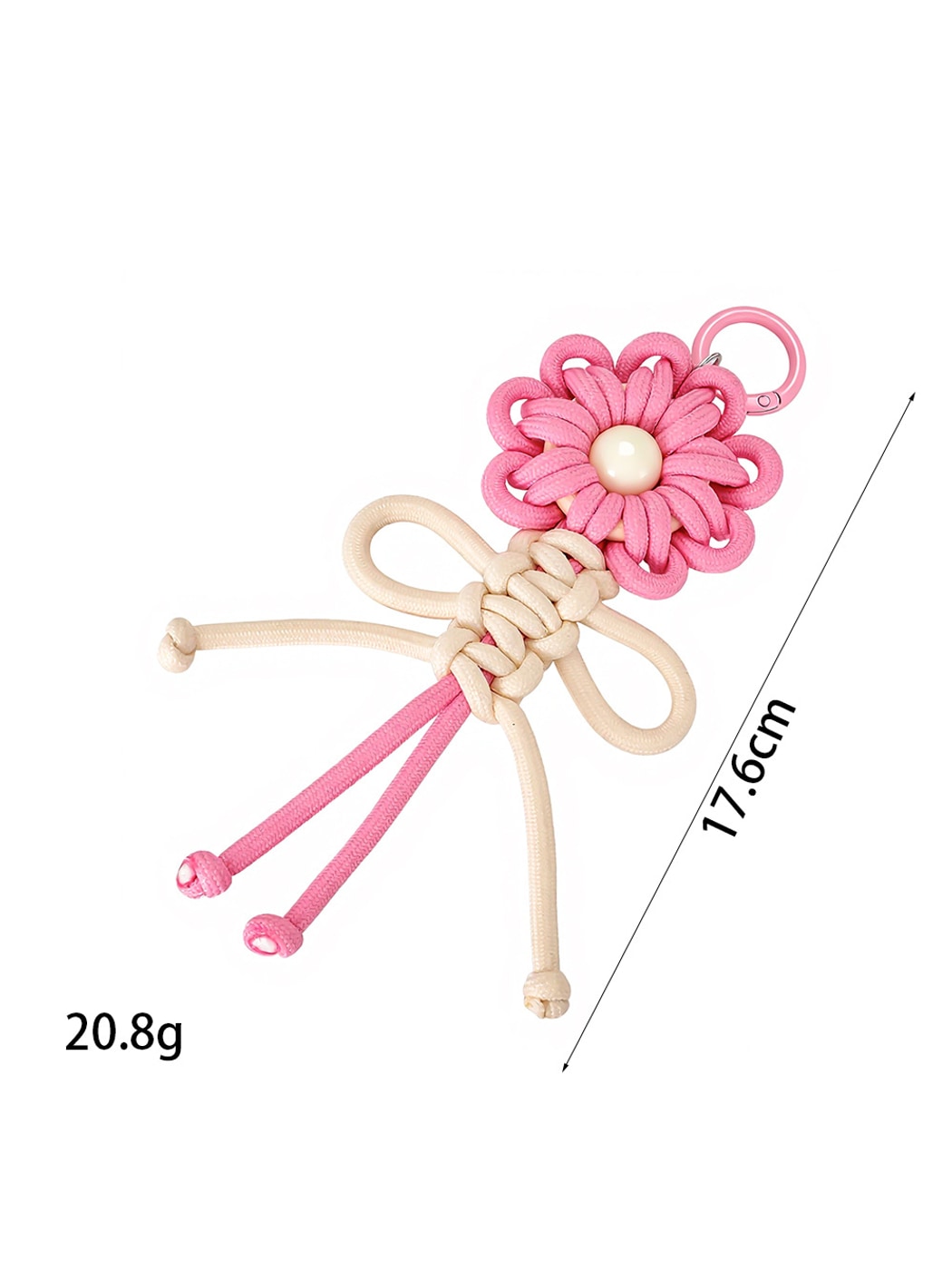 Keypus - Nylon and Alloy Floral Hanging Charm Keychain