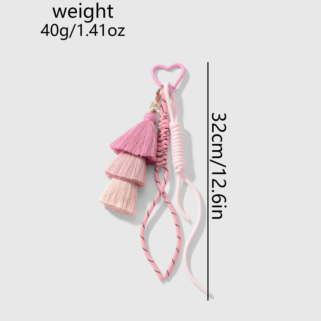 Keypus - Ethnic Style Layered Tassel Woven Cord Keychain