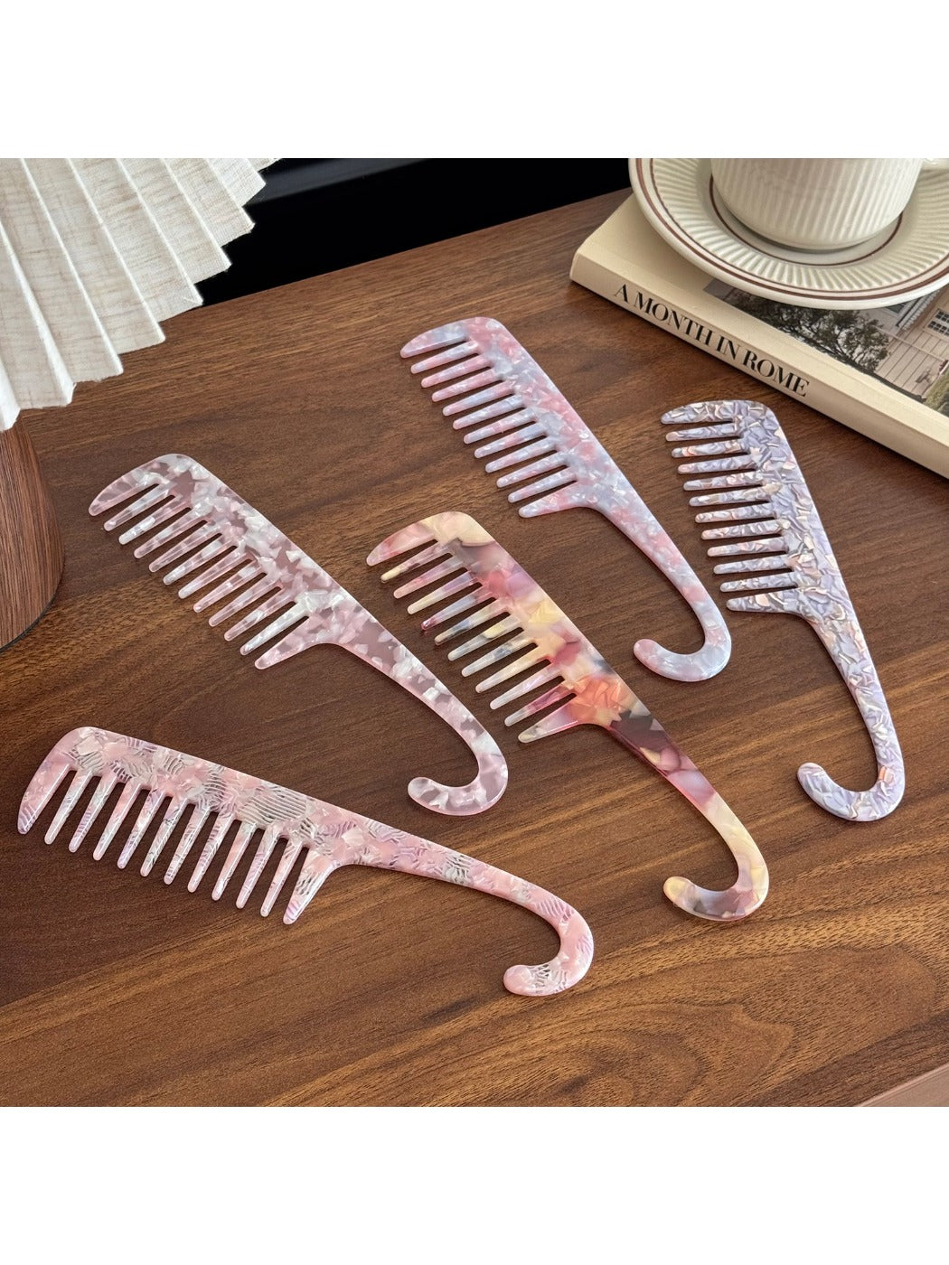 Camerow - Stylish Acetate Long Hair Comb with Hook