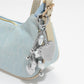 Keypus - Silver Tone Heart Mirror Charm Chain Keychain