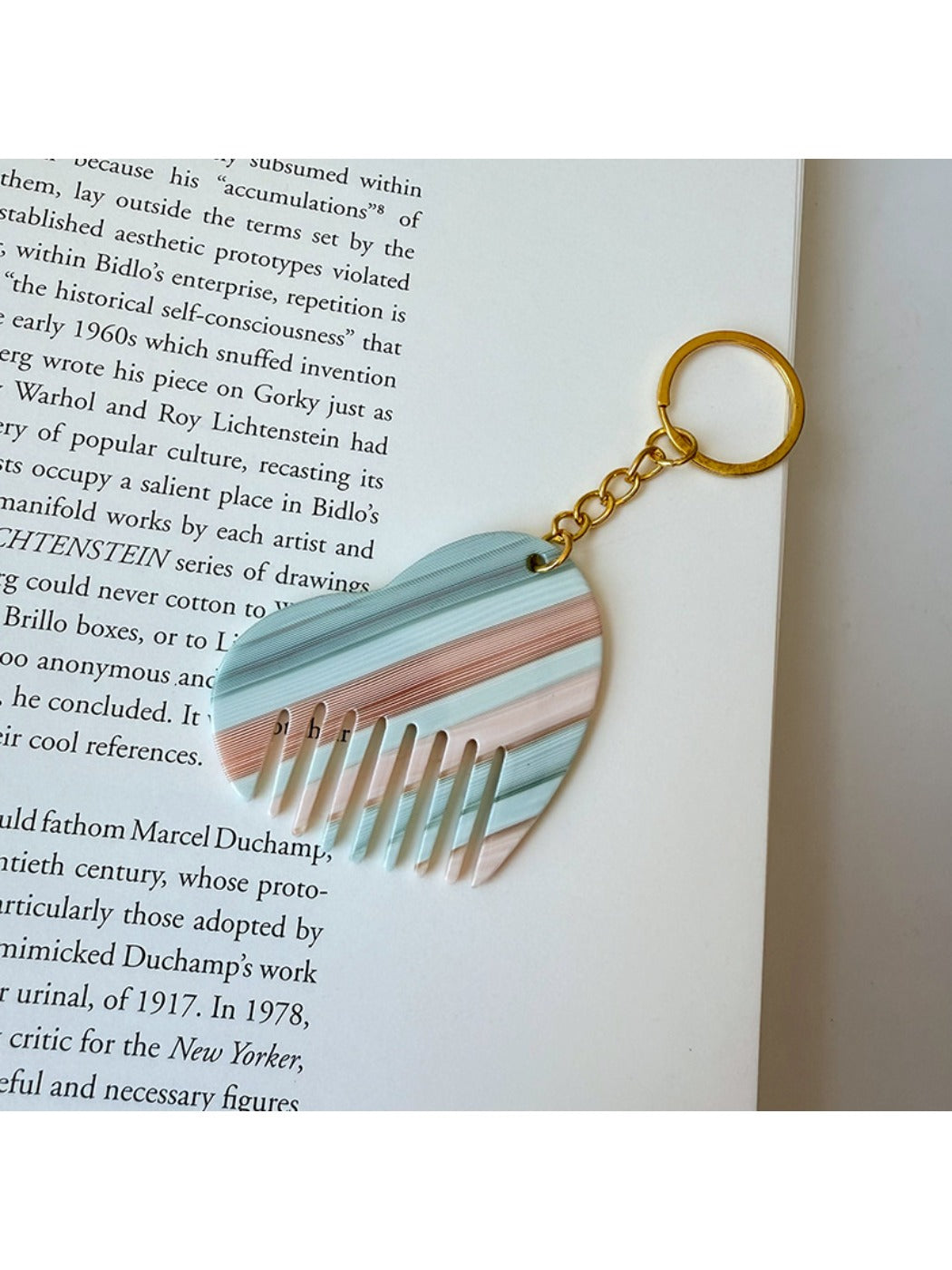 Keypus - Cute Heart Comb Keychain