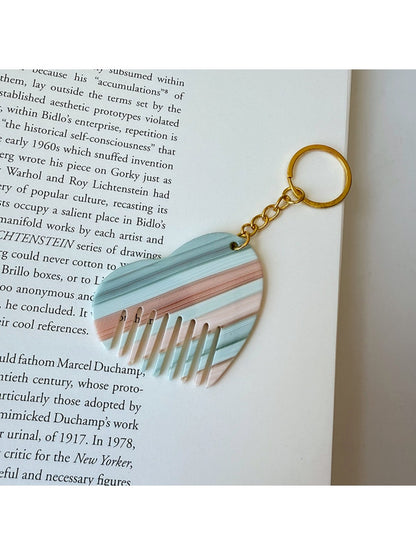 Keypus - Cute Heart Comb Keychain