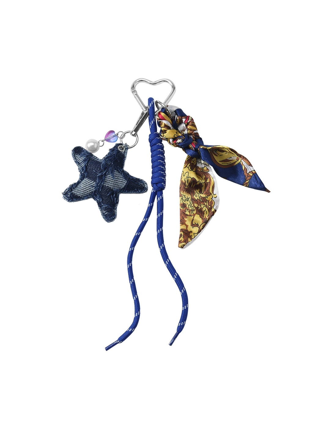 Keypus - Y2K Retro Heart or Star Woven Cord Keychain
