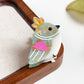 Green crowned bird hair claw clip