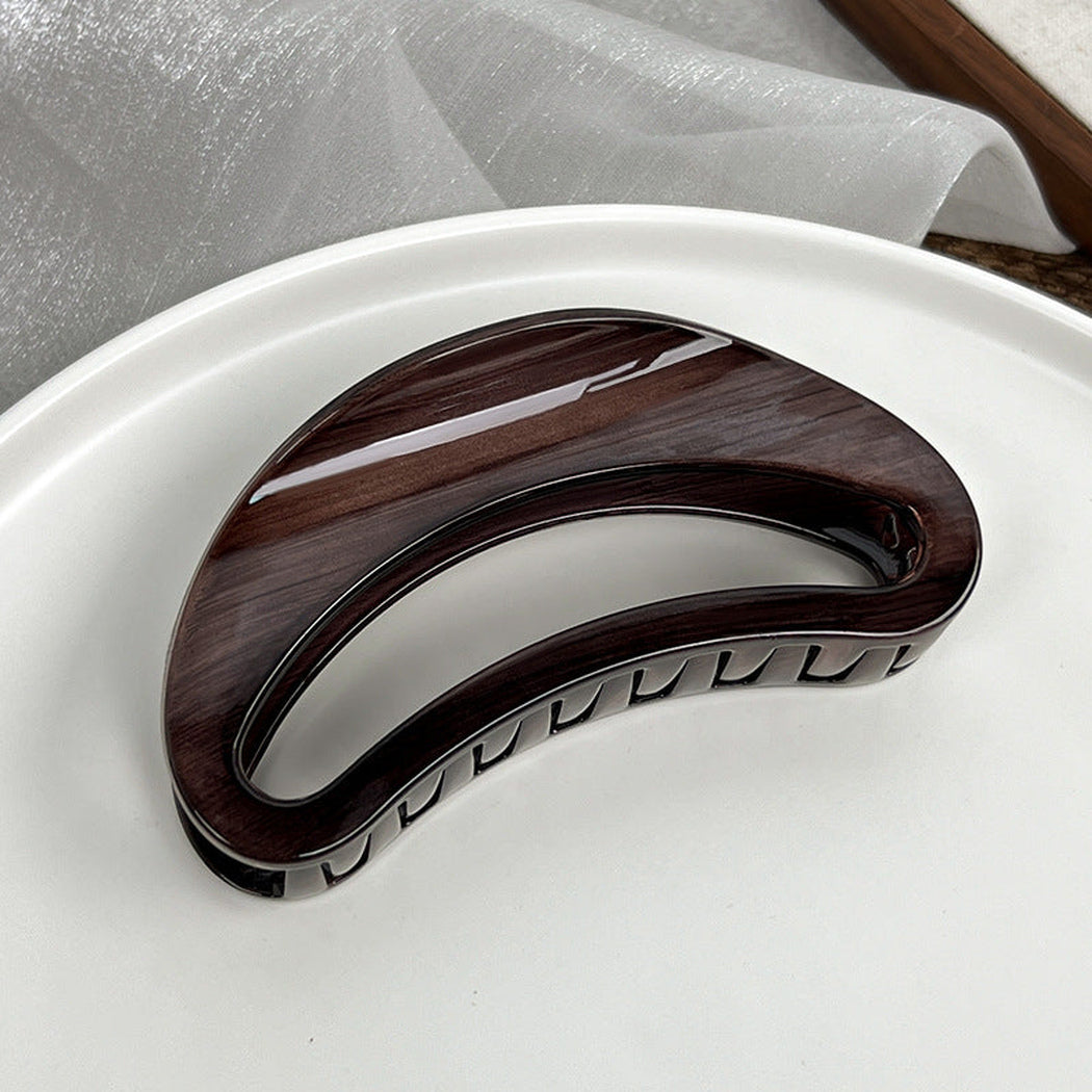Beau - Woodgrain Openwork Geometric Hair Claw - view 9