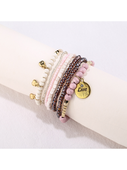 Lovra - Bohemian Layered Beaded Pendant Bracelet