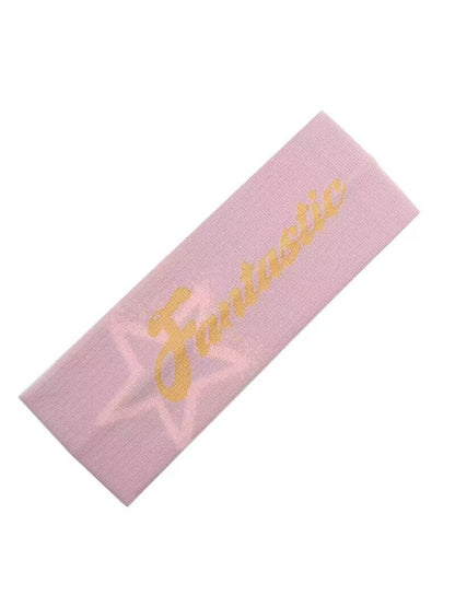 Gifty - Fashion Letter Jacquard Star Sports Headband