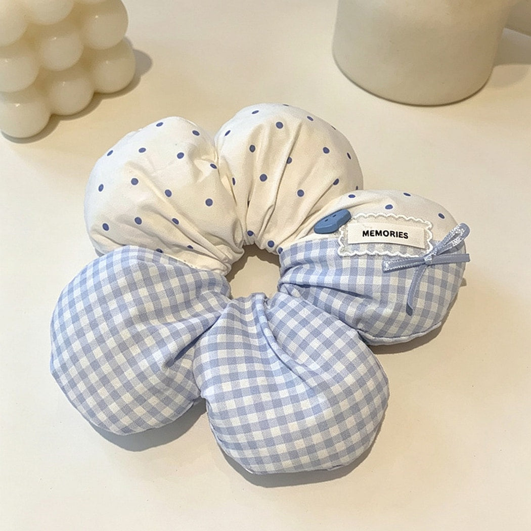 Gifty - Elegant Polka Dot Polyester Fabric Scrunchie