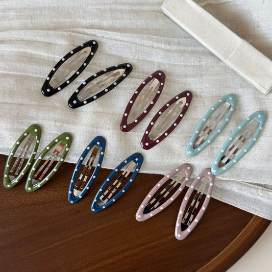 Beau - Oval Polka Dot Cutout Hair Clip